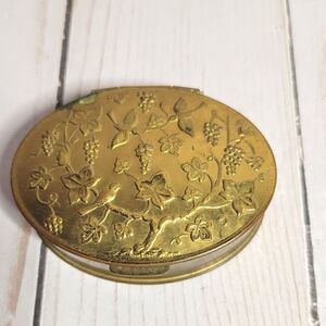 Volupte USA vintage 1930 to 1940 Brass pill box with Mirror